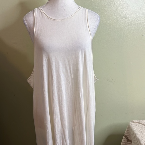 Madewell Ivory Plus Softfade Cotton Cover-Up Tank Dress, size 1X, NF696 - Picture 8 of 16